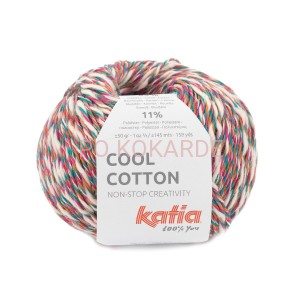 Włóczka Katia Cool Cotton col. 87 (niebieski/żółty/czerwony)