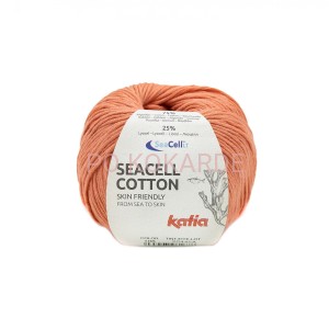 Włóczka Katia Seacell Cotton col. 108 (łososiowo-pomarańczowy)