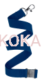 Smycze na identyfikator 20mm granatowa karabińczyk + bezpieczne zapięcie  (50szt/op) 