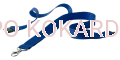 Smycze na identyfikator 20mm granatowa karabińczyk + bezpieczne zapięcie  (50szt/op) 