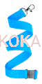 Smycze na identyfikator 20mm błękitna karabińczyk + bezpieczne zapięcie  (50szt/op)