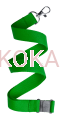 Smycze na identyfikator 20mm zielona karabińczyk + bezpieczne zapięcie  (50szt/op)