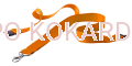 Smycze na identyfikator 20mm pomarańczowa karabińczyk + bezpieczne zapięcie  (50szt/op)
