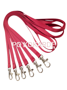 Smycze na identyfikator 10mm różowa/magenta (50szt/op)