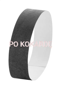 Opaska papierowa na rękę Tyvek T02 col. czarny (10szt)