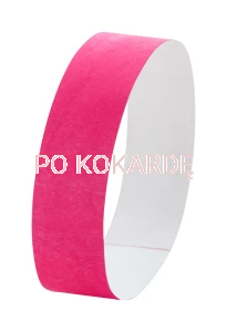 Opaska papierowa na rękę Tyvek T08 col. różowy/fuksja (10szt)