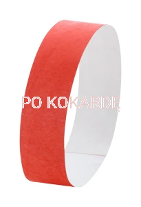Opaska papierowa na rękę Tyvek T09 col. czerwony (10szt) 